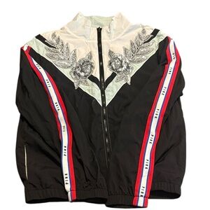 Victoria’s Secret Y2k PINK Black & White Bomber Windbreaker Jacket Womens size S